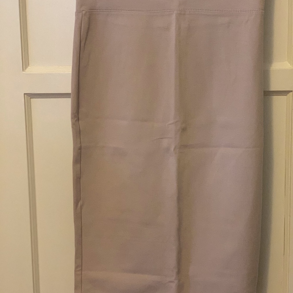 5 Stars Dark Beige Pencil Midi Skirt with Small Back Slit: Buy 2 for 30.